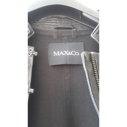 Max & Co Jacke/Mantel aus Leder in Schwarz