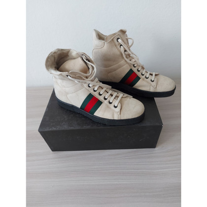Gucci Ankle boots Leather in Beige