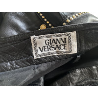 Gianni Versace Jupe en Cuir en Noir