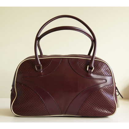 Prada Handbag Leather in Bordeaux