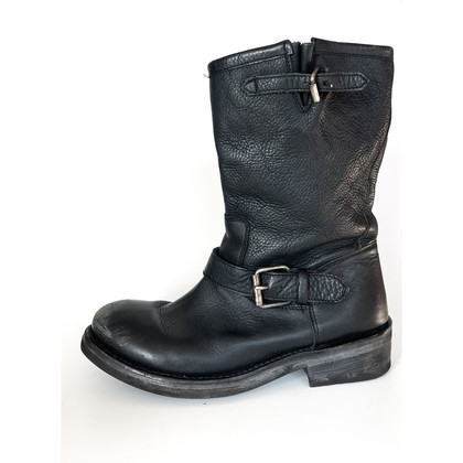 Ash Bottes en Cuir en Noir