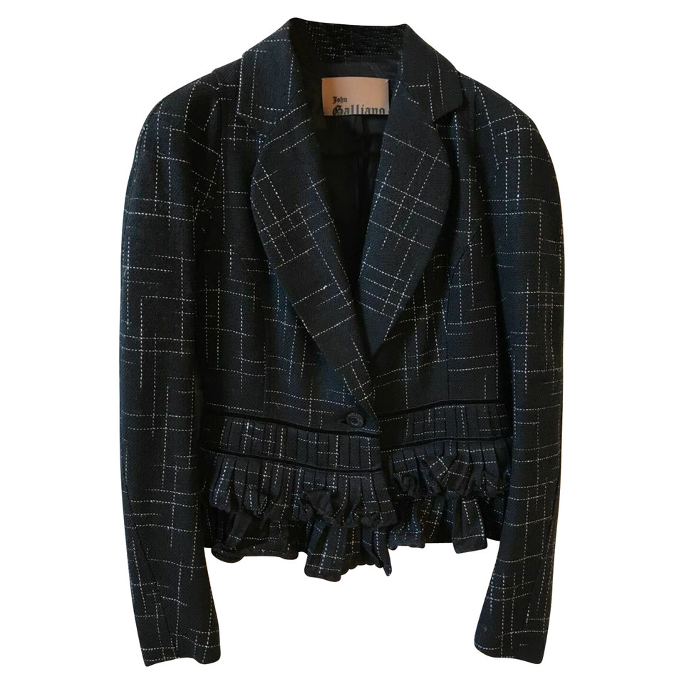 John Galliano Jacket/Coat Silk in Black