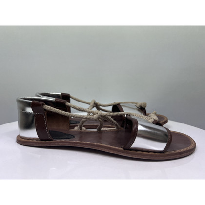 Marni For H&M Sandals Patent leather in Silvery