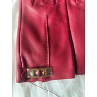 Hermès Handschuhe aus Leder in Rosa / Pink