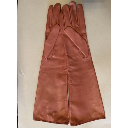 Ermanno Scervino Handschuhe aus Leder in Rosa / Pink
