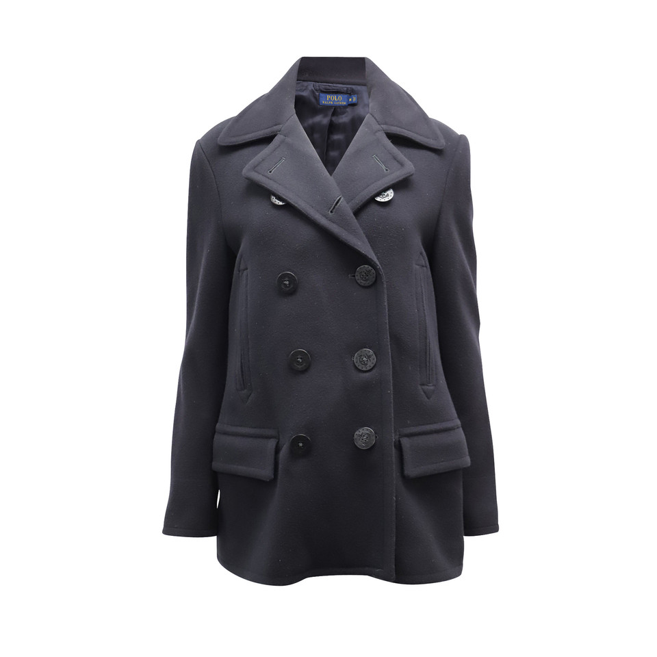 Polo Ralph Lauren Jacke/Mantel aus Wolle in Schwarz
