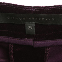 Victoria Beckham Velvet pants in Violet