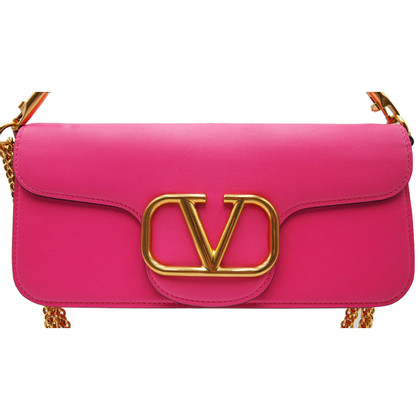 Valentino Garavani Clutch aus Leder in Rosa / Pink