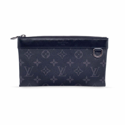 Louis Vuitton Clutch Bag Canvas in Grey