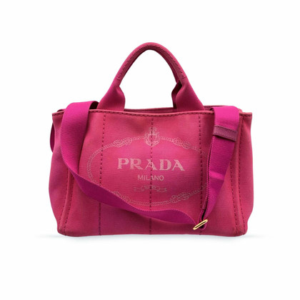 Prada Tote Bag aus Canvas in Rosa / Pink