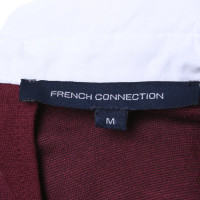 French Connection Top in Bordeaux / bianco