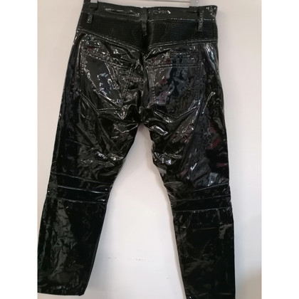 Philipp Plein Trousers Patent leather in Black