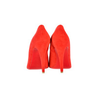 Christian Louboutin Décolleté/Spuntate in Pelle scamosciata in Rosso