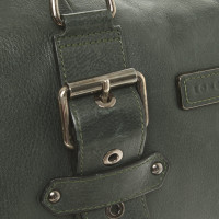 Longchamp Handtasche aus Leder in Petrol