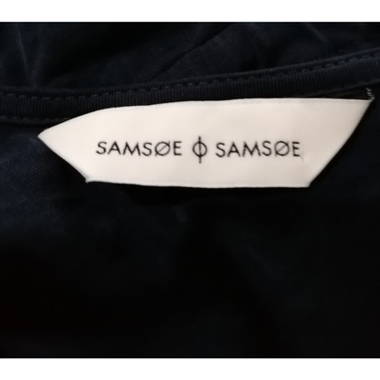 Samsøe & Samsøe Kleid aus Seide in Blau