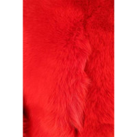Saint Laurent 'Hart' red fox Cape bont