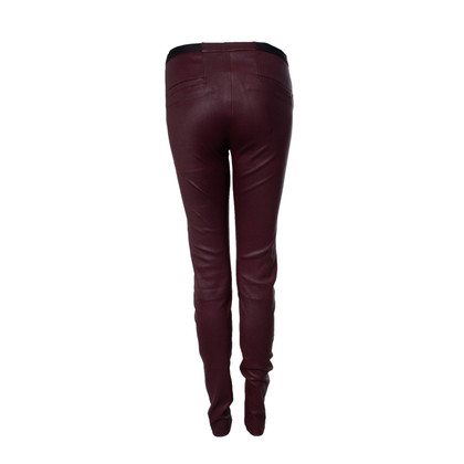 Helmut Lang Trousers Leather in Bordeaux