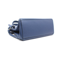 Orciani Shopper Leather in Blue