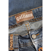 John Galliano Paio di Pantaloni in Cotone in Blu