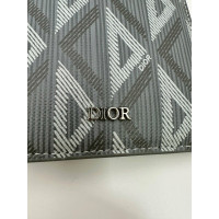 Christian Dior Täschchen/Portemonnaie aus Canvas in Grau