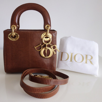 Dior Lady Dior Leather in Brown