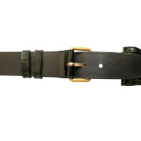 Yves Saint Laurent Cintura in Pelle verniciata in Nero