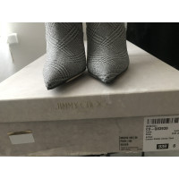 Jimmy Choo Stiefel aus Lackleder in Silbern