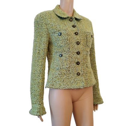 Chanel Giacca/Cappotto in Lana in Verde