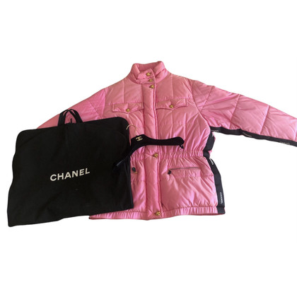 Chanel Jacket/Coat Silk in Pink