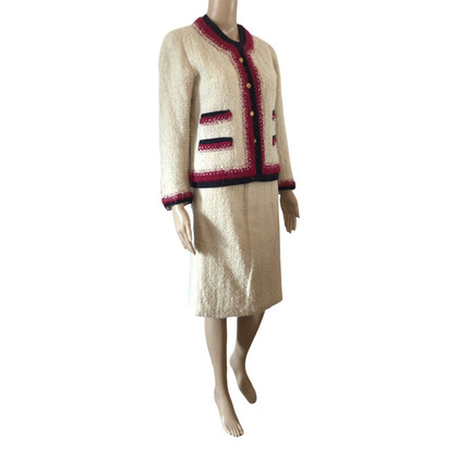 Chanel Giacca/Cappotto in Lana in Crema