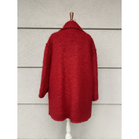 Dolce & Gabbana Jacke/Mantel aus Wolle in Rot