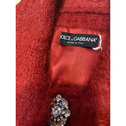 Dolce & Gabbana Veste/Manteau en Laine en Rouge