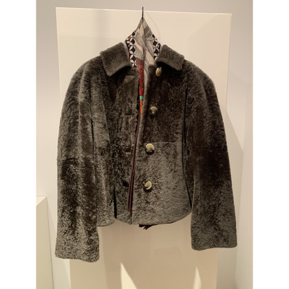Max Mara Studio Jacket/Coat Fur in Khaki
