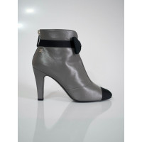 Chanel Ankle boots Leather in Grey