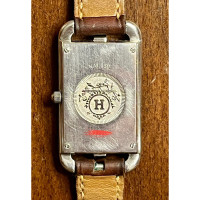 Hermès Horloge Leer in Bruin