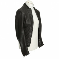 Dolce & Gabbana Jacke/Mantel aus Leder in Schwarz