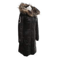 Philipp Plein Leather coat in black