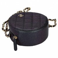 Chanel Round as Earth Crossbody Bag Leather in Black