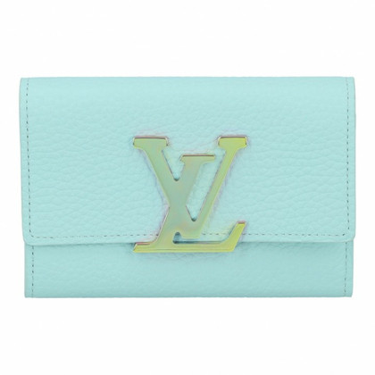 Louis Vuitton Capucines Portemonnaie Leather in Turquoise