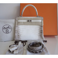 Hermès Kelly Bag en Cuir en Blanc