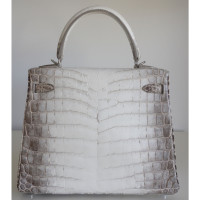 Hermès Kelly Bag en Cuir en Blanc