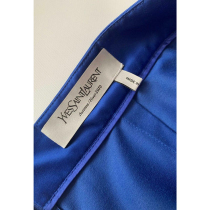 Yves Saint Laurent Skirt Cotton in Blue