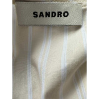 Sandro Robe en Coton en Blanc
