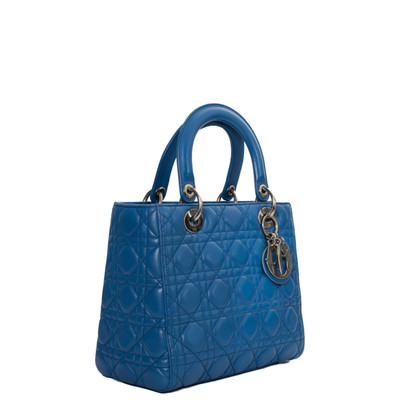 Dior Lady Dior Medium 24cm Leather in Blue
