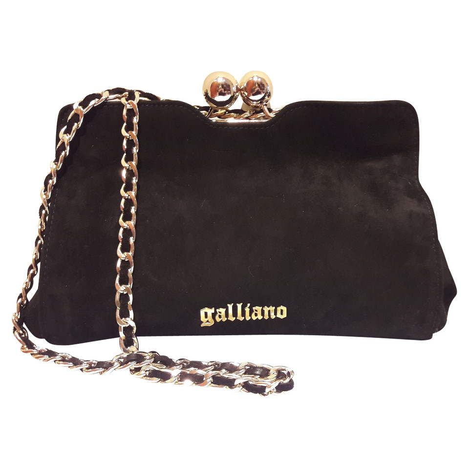 John Galliano Wildleder-Handtasche