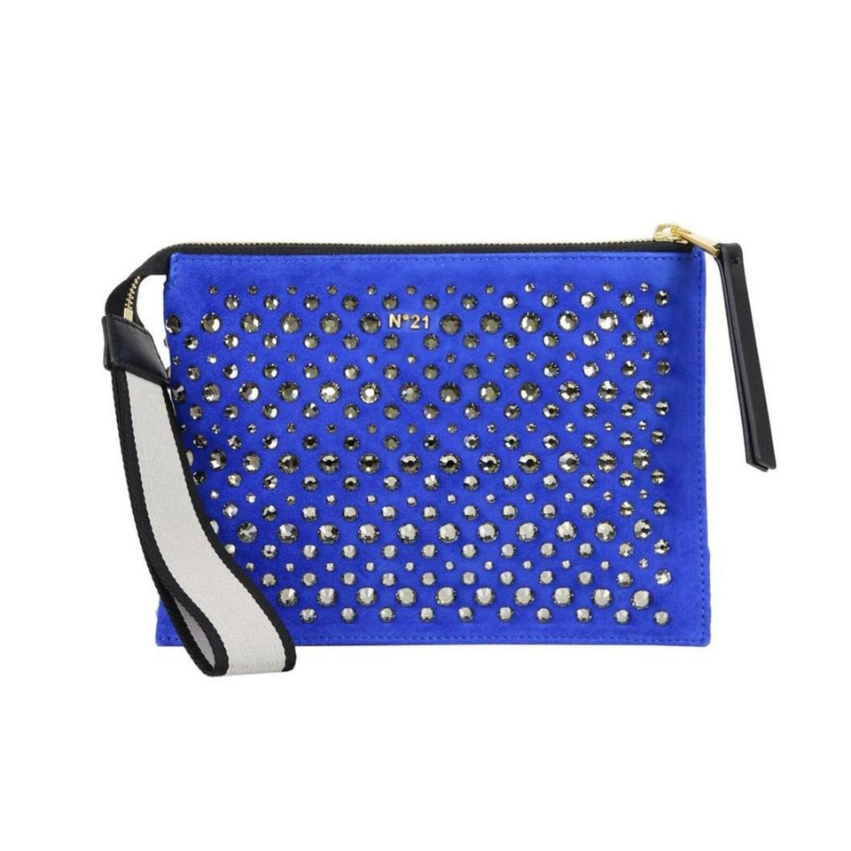 No. 21 Clutch Bag Leather in Blue