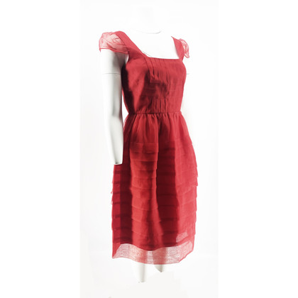 Carolina Herrera Kleid aus Seide in Rot