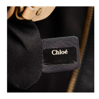 Chloé Clutch aus Leder in Schwarz