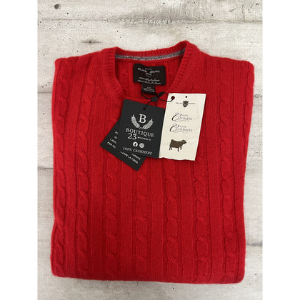 Black & Brown Knitwear Cashmere in Red
