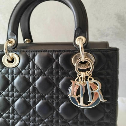 Dior Lady Dior Medium 24cm Leather in Black